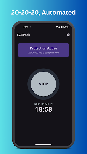 Eye Break schedule and reminder flow on Android